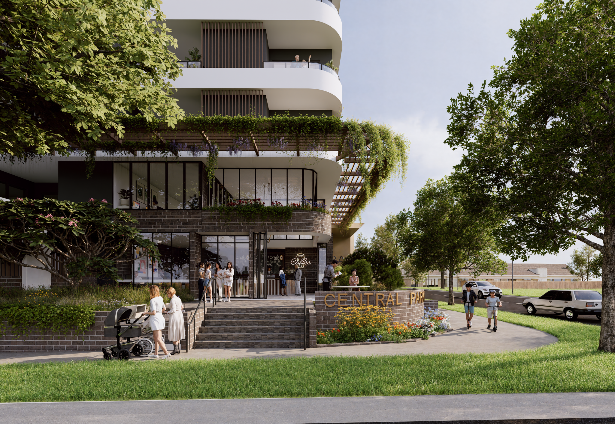 One West Avenue, Wynnum Central front facade showcasing a priority Suburban Renewal Precinct.